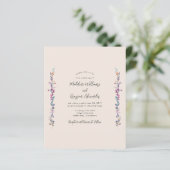 Budget Floral Wildflower Wedding Uitnodiging (Staand voorkant)
