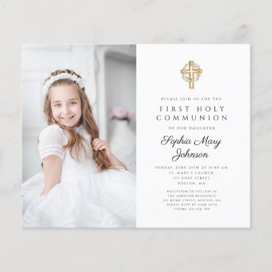 Budget Floral Wreath Photo Girl First Community (Voorkant)