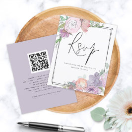 BUDGET Florals cribbly QR Code Weddenschap RSVP