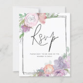 BUDGET Florals cribbly QR Code Weddenschap RSVP (Voorkant)
