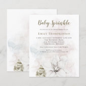 Budget Florals Gender Neutral Baby Sprinkle Shower (Voorkant / Achterkant)