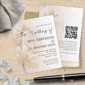 Budget  Florals QR Code Wedding Invite