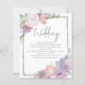 BUDGET Florals Scribly Lijst QR Wedding Invite (Voorkant)