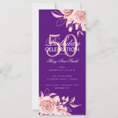 Budget Florence Party Roos Gold Paars (Voorkant)