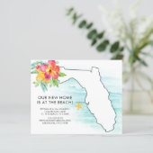 Budget Florida Map Floral New Address Kaart (Staand voorkant)