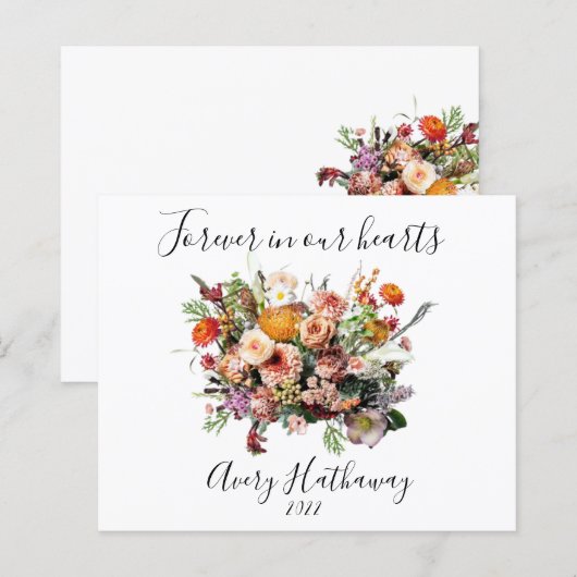 BUDGET Flower Bouquet Memorial & Funeral Flyer (Voorkant / Achterkant)