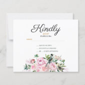 BUDGET/Flowers RSVP-kaart (Achterkant)