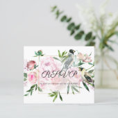 BUDGET/Flowers RSVP-kaart (Staand voorkant)