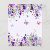 BUDGET Flutter op Over Floral Butterfly Verjaardag (Achterkant)