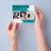 BUDGET Flyer FREE Design Sjabloon Abstract Blauwgr (Hand)