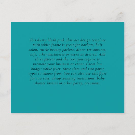 BUDGET Flyer FREE Design Sjabloon Abstract Blauwgr (Achterkant)