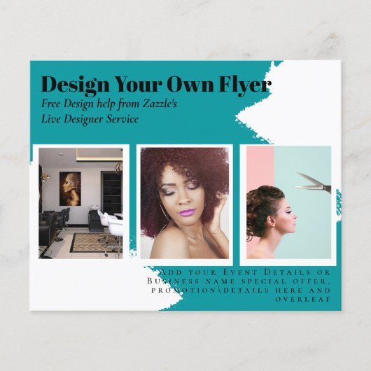 BUDGET Flyer FREE Design Sjabloon Abstract Blauwgr (Voorkant)