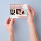 BUDGET Flyer FREE Design Sjabloon Abstract Roze (Hand)