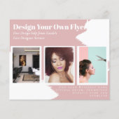 BUDGET Flyer FREE Design Sjabloon Abstract Roze (Voorkant)