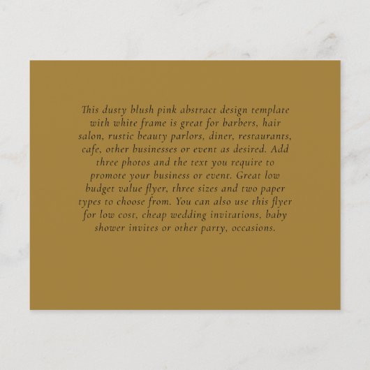 BUDGET Flyer FREE Design Sjabloon Abstracte moster (Achterkant)