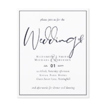 BUDGET Flyer Paper Midnight Blue Weddenschap Invit