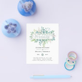 Budget FLYER Paper Wedding Greenery Invite (Enkel)