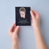 BUDGET Flyer papier BOGO Navy Trouw Uitnodiging (Hand)