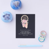 BUDGET Flyer papier BOGO Navy Trouw Uitnodiging (Enkel)