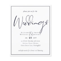 BUDGET Flyer Papier Middernachtblauw Huwelijksuitn