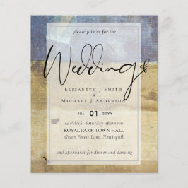 BUDGET Flyer Papier Navy Trouw Uitnodiging Stedeli