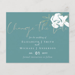 BUDGET FLYER Weddenschap Save the Date Sage Roos