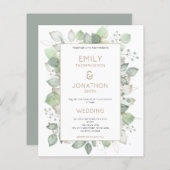 Budget Foliage Border Gold Sage Weddenschap (Voorkant / Achterkant)