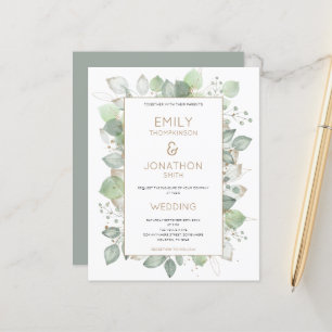 Budget Foliage Border Gold Sage Weddenschap