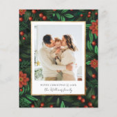 Budget Foliage groen Vrolijke Kerstmis Foto (Voorkant)