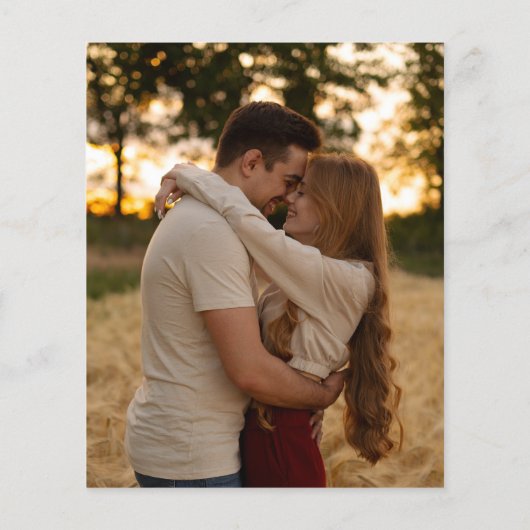 Budget Foliage Mauve Foto Bruiloft Uitnodiging (Achterkant)