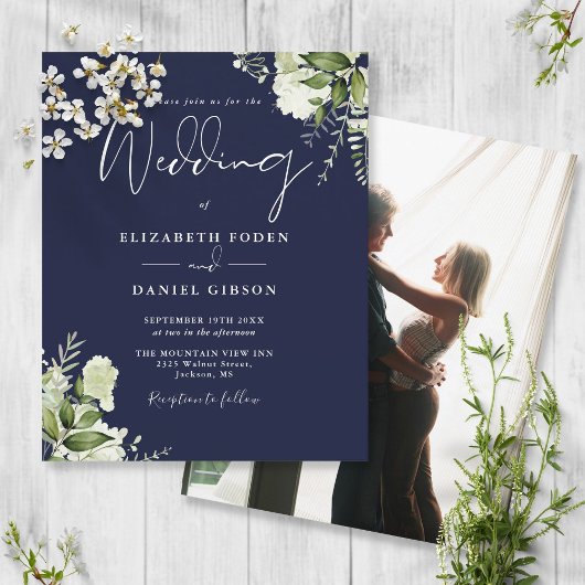 Budget Foliage Navy Blue Photo Weddenation