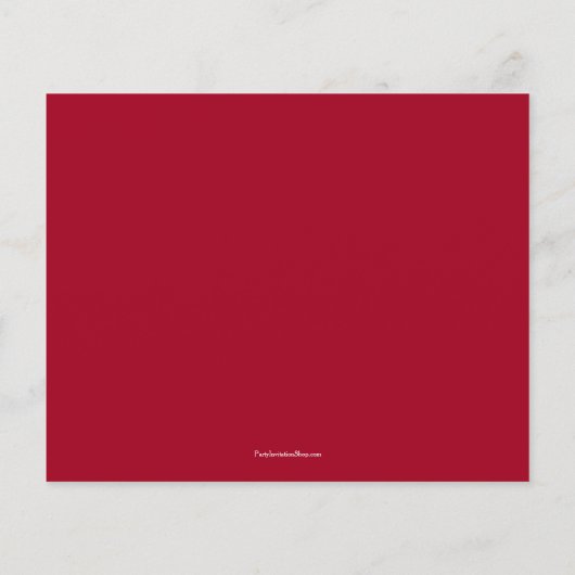 Budget Foliage White Script Cranberry Dank u (Achterkant)