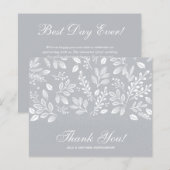 Budget Foliage White Script Grey Dank u (Voorkant / Achterkant)