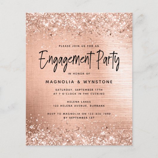 BUDGET Folie Glitter Engagement Party (Voorkant)