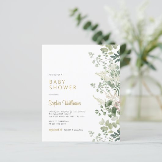 Budget Forest Greenery Baby shower (Staand voorkant)