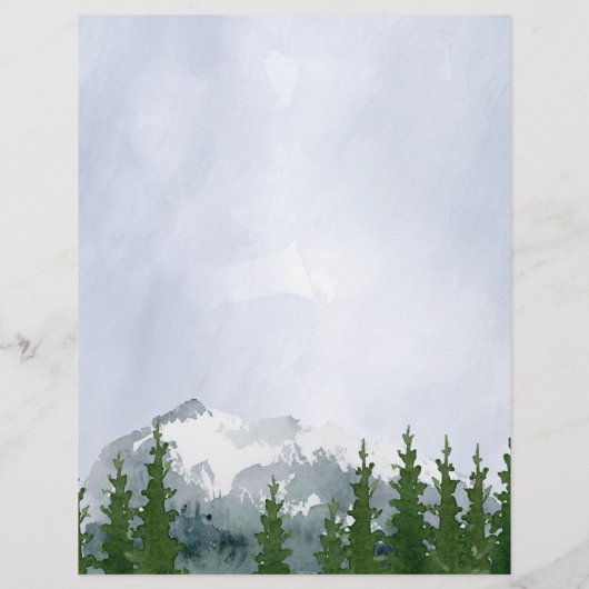 Budget Forest Mountain bruiloft uitnodiging (Achterkant)