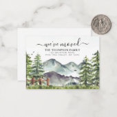 Budget Forest Mountain We hebben New Home Moving v Notitiekaartje (Voorkant / Achterkant in situ)