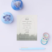 Budget Forest Mountain Wedding Invitation Woodland Flyer (Enkel)