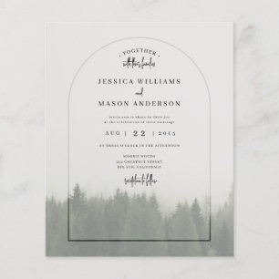 Budget Forest Mountain Wedding Invitation Woodland Flyer