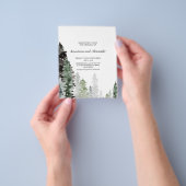 Budget/Forest-Wedding Invitation. Flyer (Hand)