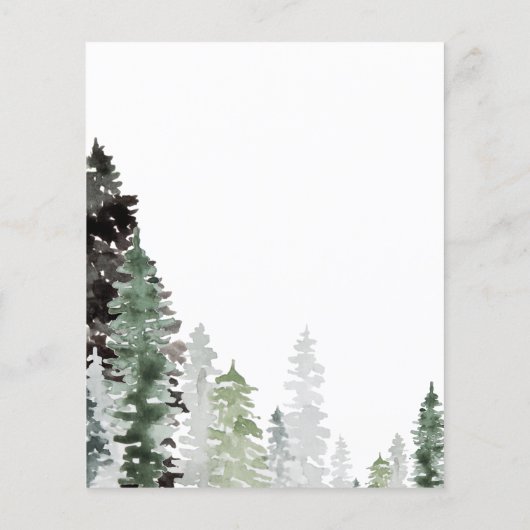 Budget/Forest-Wedding Invitation. Flyer (Achterkant)