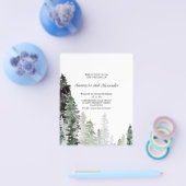 Budget/Forest-Wedding Invitation. Flyer (Enkel)