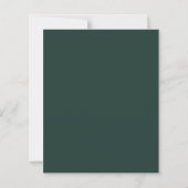 Budget Forestgroene Monogram Wapen Huwelijksuitnod (Achterkant)