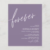 Budget Forever Dusty Purple Wedding Invitation (Voorkant)