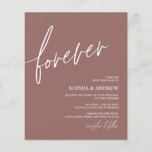 Budget Forever Love Terracotta Trouw Uitnodiging