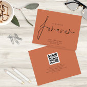 Budget Forever QR-code Terracotta Save the Date