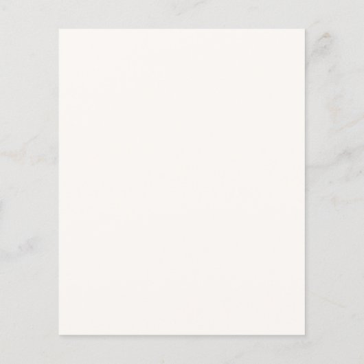 Budget Formeel Script Bruiloft uitnodiging Flyer (Achterkant)