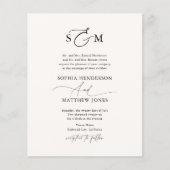 Budget Formeel Script Bruiloft uitnodiging Flyer (Voorkant)