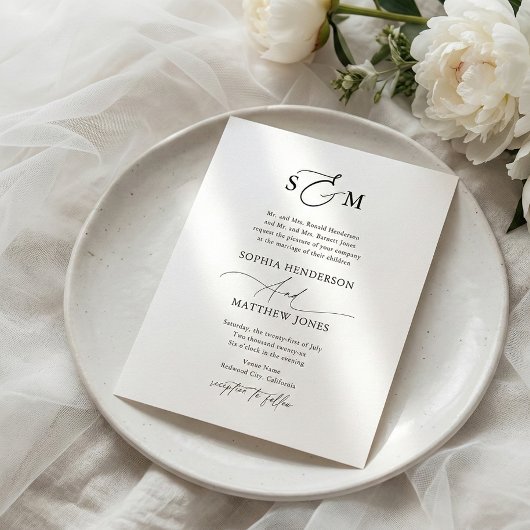 Budget Formeel Script Bruiloft uitnodiging Flyer