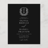 Budget Formele Bloemkam Monogram Huwelijk Flyer (Voorkant)